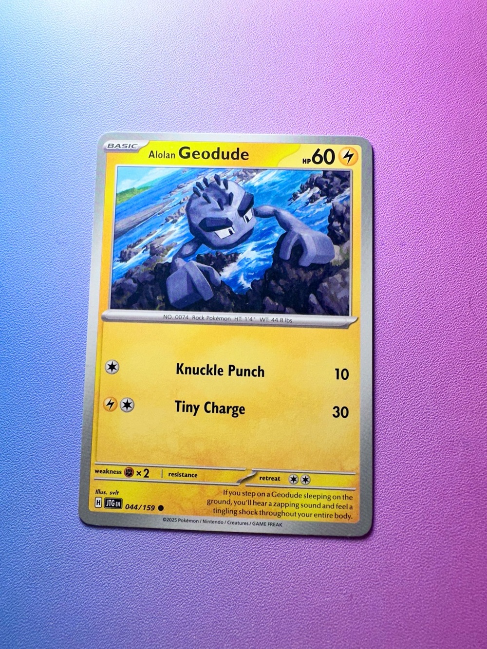 geodude - 044/159 (common) — pokémon: journey together